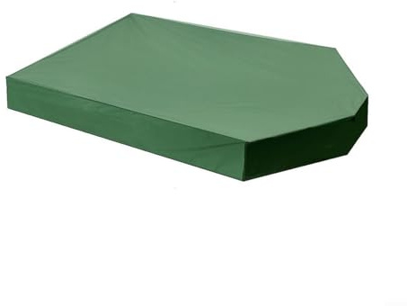 Glewi Sandkastenabdeckung in Bootsform, wasserdichtes Oxford-Gewebe, Schutzdach für Sandkasten, Garten, Spieltisch, Outdoor, 160 x 113 x 22 cm, Schwarz