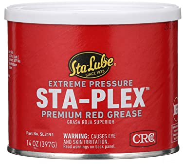 Sta-Lube Sta-Plex Extreme Pressure - 14-Ounce Can Premium Red Grease, 3191