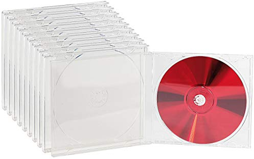 PEARL CD Jewel Case: CD Jewel Boxen im 10er-Set, klares Tray (Leerhüllen, Hüllen Casees, Slim Soft)