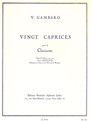 20 CAPRICES CLARINETTE