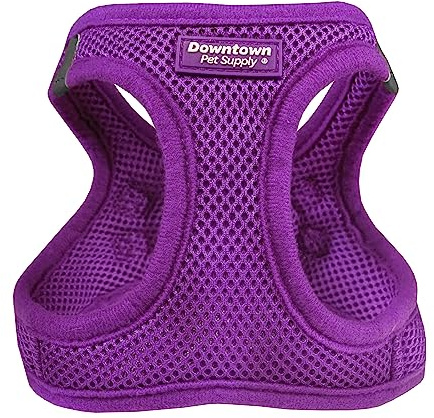 Downtown Pet Supply Step-in Dog Harness – No Pull, Adjustable Padded Mesh with Reflective Trim, Secure Buckle Strap – Comfortable & Breathable Small Dog Harness, Medium, Purple