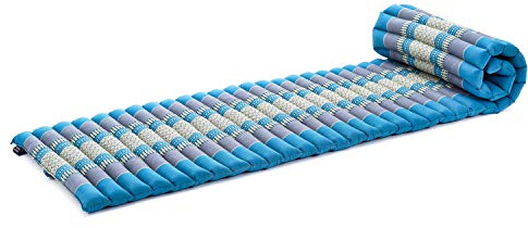 Leewadee Tapis Thai Enroulable Étroit 190 x 50 cm - Kapok Tapis de Sol Sommeil & Méditation Alternative Futon