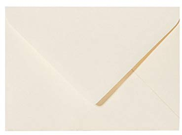 Paper24 Briefumschläge in DIN B6 Format 12,5 x 17,6 cm Kuverts mit 120g/m² Nassklebung ohne Fenster in der Farbe Zartcreme 50 Stück für Hochzeit, Geburtstag, Weihnachten