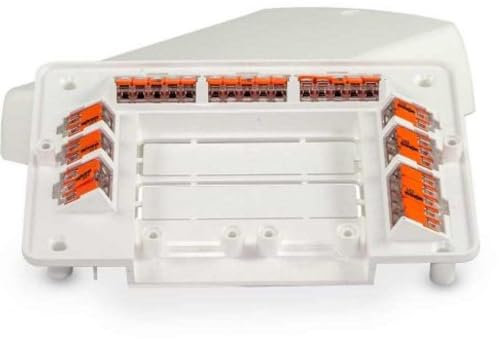 WAGO WAGOBOX L32 Wiring Centre Junction Box, Suitable for WAGO 221 Series, for Multicore Cables, max. 4 mm² Connectors, up to 25 Amp, 450 Volt, 207-3309, White, Pack of 1