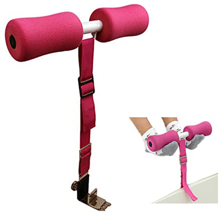 YGMXZL Tragbares Sit Up Hilfsgerät,Einstellbares Sit Up Trainingsgerät,Sit Ups Assistent Hilfsmittel,Sit Up Stange für Bodybuilding,Gewichtsabnahme (Rosa)
