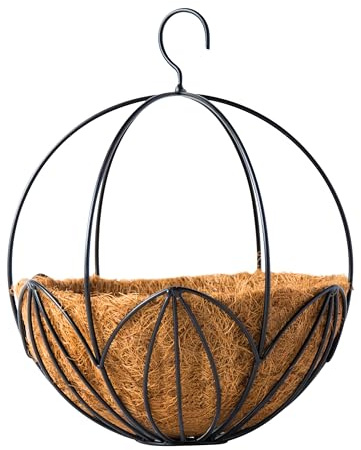 SuperMoss Leeds Sphere Black Metal 10 Hanging Basket