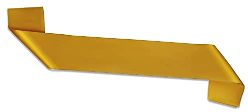ALLY-MAGIC Gold Blank Hen Night Party Sashes, Blank Satin Sash DIY Plain Pageant Sash Unprinted Sash for Homecoming Pageants Parades Bachelor Wedding Birthday Party Y3KBJD (gold)