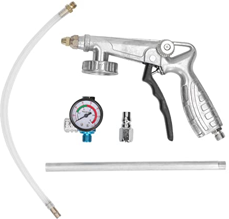 Uadme Druckluft Unterbodenschutz Pistole, Aluminiumlegierung Spritzpistole, Hohlraumpistole, Druckluftpistole mit Einstellbarem Druck für Kfz Rostschutz, Geeignet für 90% der Chassis Klebstoffe
