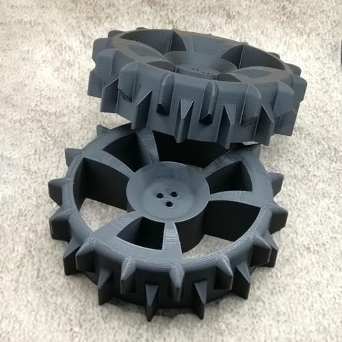 ULEIVA 2 Stck Ersatz Antriebsräder Rad kompatibel mit Bosch Indego 300 350 400 500 700 Mähroboter Spikes Gelände Offroad Räder Ersatzrad