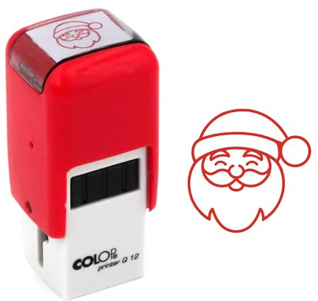 Tampon Père Noël | 11mm | Cachet encreur carte de fidélité| Santa Claus stamp