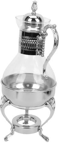 Gadpiparty 1pieza Cafetera De Retro Cafetera De Diseño Elegante Para Doméstico y Cafeterías Capacidad Para Preparar Café y Color Plateado