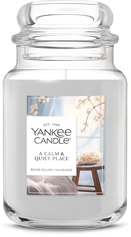 Yankee Candle A Calm Quiet Place, Holiday Scented Candle, 22oz Large Jar with up to 150 Hour Burn Time, Giftable