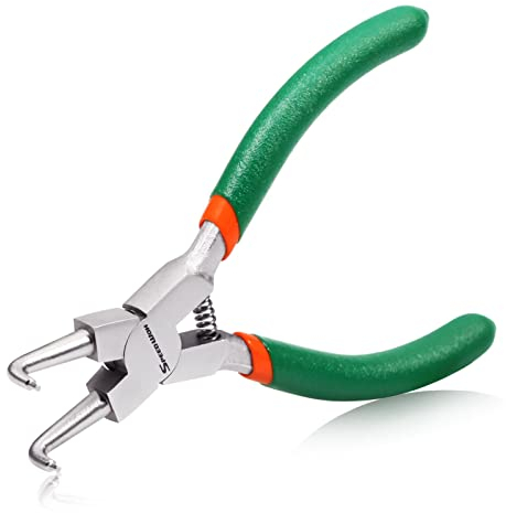 SPEEDWOX Pince à Anneau de 12,7 cm - Diamètre de la Pointe 1,1 cm - Pince à Circlip Interne - Mâchoires Incurvées pour Retenue d'Anneau