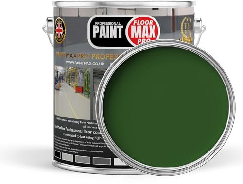 PaintMax Industrial PU150 Polyurethane Concrete Floor Paint Coating (Leaf Green, 10 Litre)
