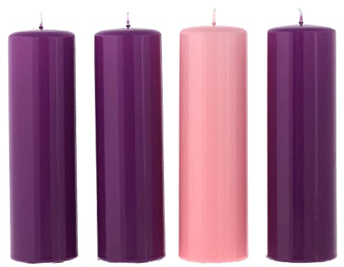 Holyart Avvento: Kit Candele lucide per l'Avvento 20x6 cm