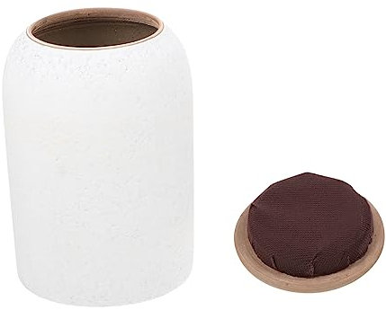 DOITOOL Teedose Porzellanküche Teebehälter Aus Porzellan Krug Behälter Mit Deckel Getreidekanister Kaffee-aufbewahrungskanister Luftdichte Küchendose Geschirrtuch Siegel Keksdose Keramik