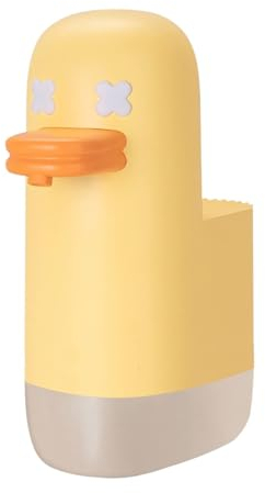 Gsycle Automatic Soap Dispenser, Cute Electric Liquid Hand Soap Dispenser Automatic Foaming Soap Dispenser Cartoon Yellow Duck Shape Kids Touchless Hand Soap Dispenser for Bathroom(Yellow)