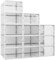 MYHMCT Shoe Storage Box, 12 pcs Shoe Boxes clear stackable Shoe Storage Organiser Containers space saver with Lids shoe storage cabinet for Entryway Closet Women/Men, Fit up to UK 9.5 (White)