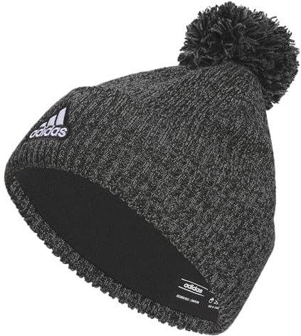 Adidas Mens Recon Ballie Beanie – Standard Fit Cuffed Winter Knit Hat with Pom
