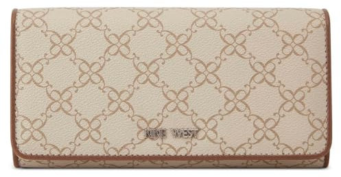 Nine West Zuri SLG Organizer Wallet für Damen, Pilz-Logo, Mahagoni, Medium