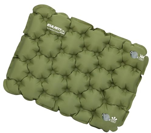 EULANT Coussin de Voyage Gonflable, Imperméable Coussins de Siège pour Camping Exterieur Avion Voyages Stade Voiture Kayak Concert Plage Pelouse Chaise de Bureau,Ultraléger & Pliable