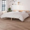 Holzbett Doppelbett 180x200 cm, Massivholzbett Kiefer, Massivholz Bett Kiefer, Balkenbett Bettgestell Bettrahmen Lattenrost, 810162, 206,5x185,5x70 cm