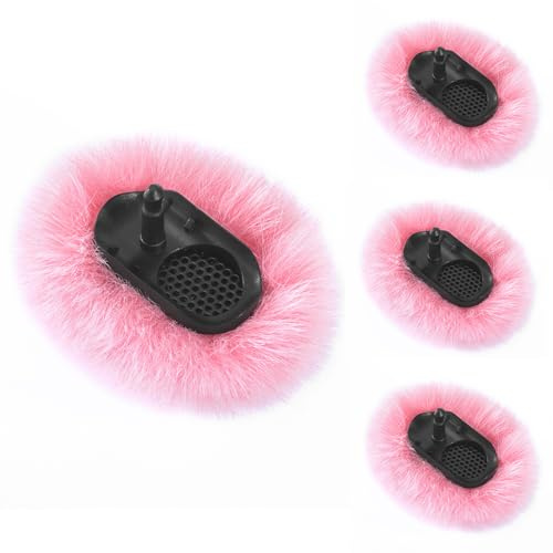 PhantAccy Parabrezza per microfono DJI Mic-2, filtro pop di ricambio e paravento, anti-pop e con cancellazione del rumore, solo per microfono wireless DJI Mic-2 (non per DJI Mic-1) (rosa, 4 pezzi)