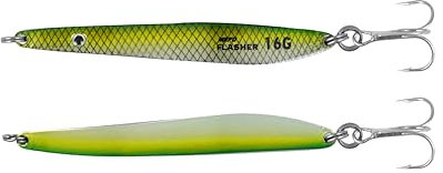 SPRO Mefo Flasher - Meerforellenblinker, Spoon, Meerforellenköder 8,5cm / 16g (Green)