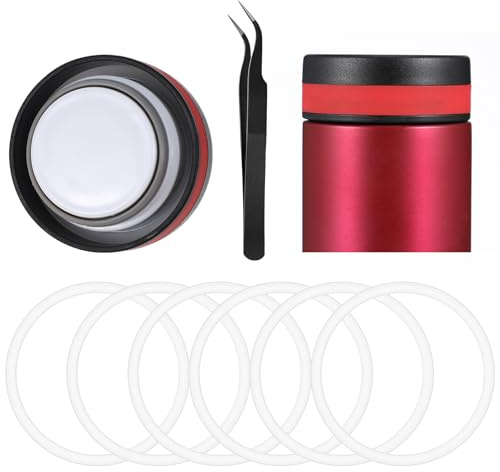 6 stycken silikontätningsringar, packning, ersättningstätning, silikontätning med pincett, ersättningstätningsset för drickflaska, isoleringskopp, termoskopp, kaffekopp, reservlock