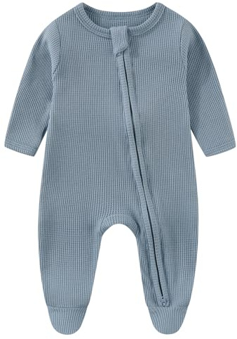 Gajaous Tutina Infante con Zip Doppia Direzione per Neonati, Body per Bambini e Bambine con Piedini Accoglienti, Tutina in Cotone per Neonati 0-12 Mesi