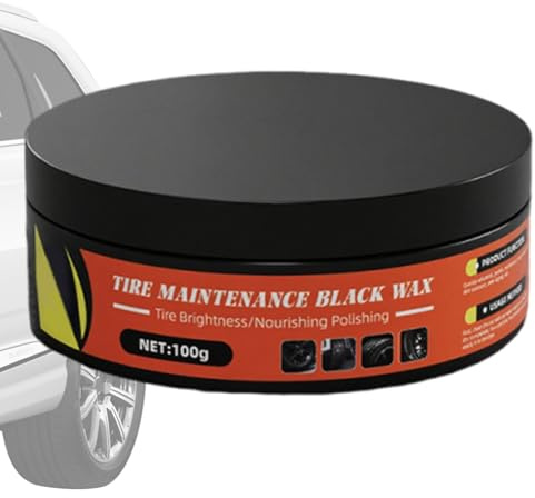 Peufcmi Brillant pour Pneus de Voiture,100g Crème d'entretien pour Jantes,Revêtement Imperméable Nettoyant et Brillant pour Pneus | pour Caoutchouc Véhicule Extérieur Automobile Camion Remorque