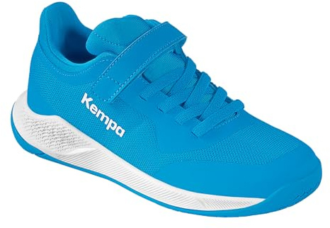 Kempa Chaussures de Handball pour Enfants Kourtfly – Chaussures d'intérieur avec Semelle Michelin – adhérence, stabilité et Confort optimaux avec Fermeture Velcro