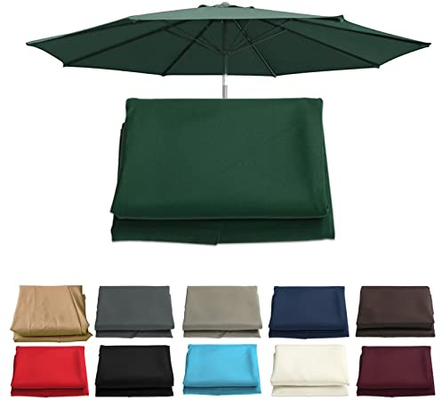 Toldo universal de repuesto para sombrilla de 6/8 varillas – Cubierta de sombrilla de jardín para mesa de mercado, parasol impermeable, disponible en más de 10 colores vibrantes para uso en exteriores