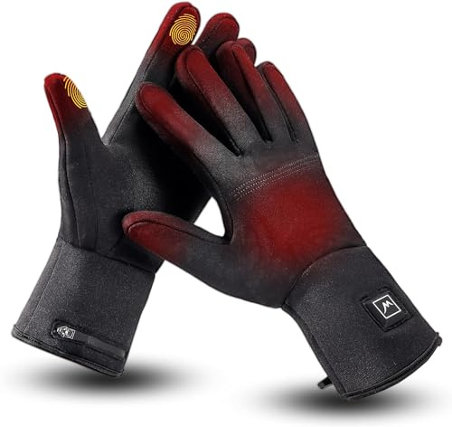 WEIVIOQ Doublures de Gants Chauffants pour Hommes et Femmes, Gants Chauffants Électriques Rechargeables, Doublures Chaudes pour l'hiver pour Conduite, Ski, Snowboard, Randonnée et Cyclisme