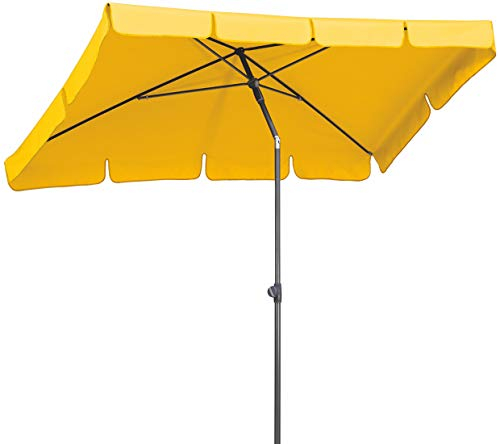 Schneider 755-04 Sonnenschirm Aquila, goldgelb, 225x120 cm rechteckig, Gestell Stahl, Bespannung Polyester, 3.6 kg