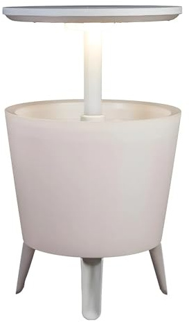 Keter Cool Bar Plastic Outdoor Ice Cooler Table Garden Furniture - Illuminated