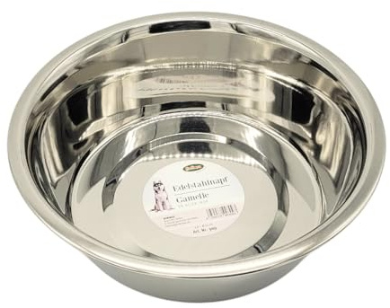 Bubimex - Ciotola in Acciaio Inox per Cani e Gatti - Contenitore per Acqua e Cibo - Resistente, igienico, Facile da Pulire e Senza Tempo - Ciotola di Alta qualità - 2,80 L