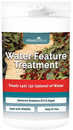 AllPondSolutions Water Feature Ornament Fountain Cleaner Treatment, Keeps Water Crystal Clear - Removes Algae Dirt and Green Water - Treats 140 Litres