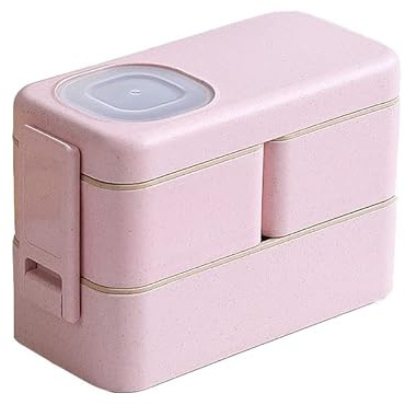 GiMlY Bento-Lunchbox Sistema– 1050 ml Inhalt – Lunchbox Mit Trennwand –Ideal für Mealprep – Spülmaschinenfest,Rosa,1050ml