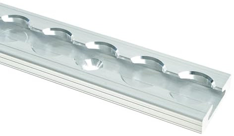 LOADCARE Airlineschiene 2m gebohrt blank Ladungssicherung eckig Flache Form Airline Schienen für Transport LKW PKW Zurrleiste Anhänger Camping Silber auch für Wohnmobile 3 STK