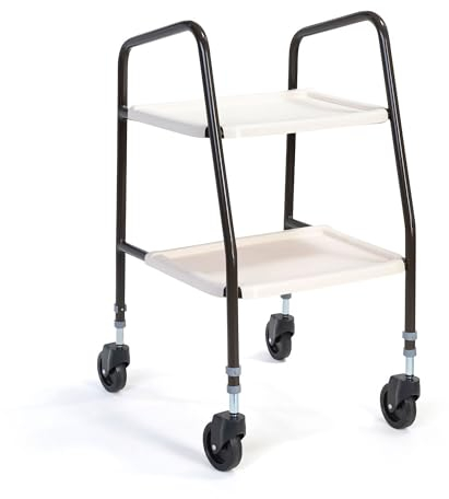 Millercare Mobility Trolley - Sturdy Walking Frame with Tray & Wheels for Easy Transport - Assembled & Ready to Use - Versatile Carrying Solution for Home or Outdoors | Brown & Cream