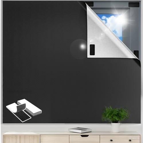 Estores Opacos para Ventana, 400 × 145cm Estores Enrollables sin Taladrar, Estor Opaco sin Agujeros Portátiles Cortinas Opacas Estores Enrollablesaislante para Ventanas Interiores