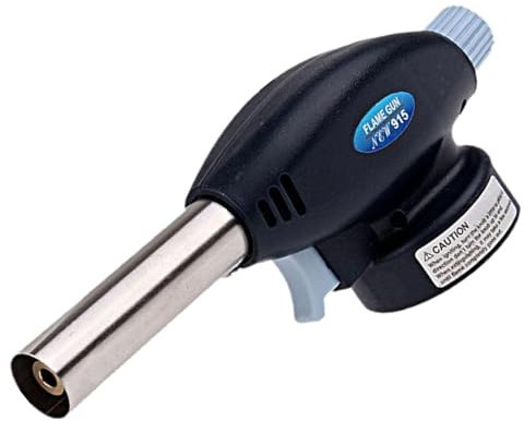 Aczyqws Cooking Blow Torch Adjustable Flame Butane Gas Torch （Gas Not Included） Cooks Kitchen Blow Torch Lighter for Creme Brulee, Barbecue BBQ, Crafting Making, Light Soldering Welding