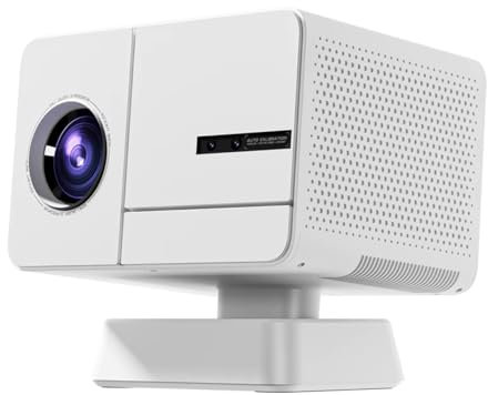 Proyector Inteligente P50 Android 11 4K WiFi Bluetooth Android Enfoque eléctrico 1080P Cine en casa Proyector portátil para Exteriores (Blanca)