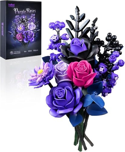 Millionspring Bouquet de roses violettes, ensemble de 736 roses artificielles violettes, cadeaux pour elle pour un anniversaire, la fête des mères, Noël, décoration intérieure