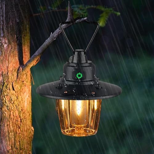 XPJBKC LED Campinglampe Aufladbar, Camping Lampe, Tragbar LED Campingleuchte mit 3 Lichtmodi, 2800 mAh Zeltlampe zum Aufhängen für Camping, Angeln, Stromausfall, Notfall