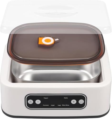 Mixtric Yogurtera con Control De Temperatura Y Temporizador De 48 Horas Yogurtera Digital Inteligente para Yogur Casero Probiótico Y Yogur Griego,Without Cup,1600ML