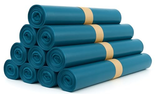 Sopsäckar 240 liter extra starka 70 μ blå – tung sopsäck XXL – industri och kontor – extremt slitstarka soppåsar – stabil påse för soptunna (blå – 50 sopppåsar, 240 liter)