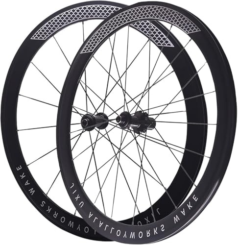 KUNYOS Ruote in Carbonio per Bicicletta da Strada 700C 30/40/50 Mm Cerchio A Doppio Strato in Lega di Alluminio Sgancio Rapido Freni C/V/R Cerchio 7-12 velocità