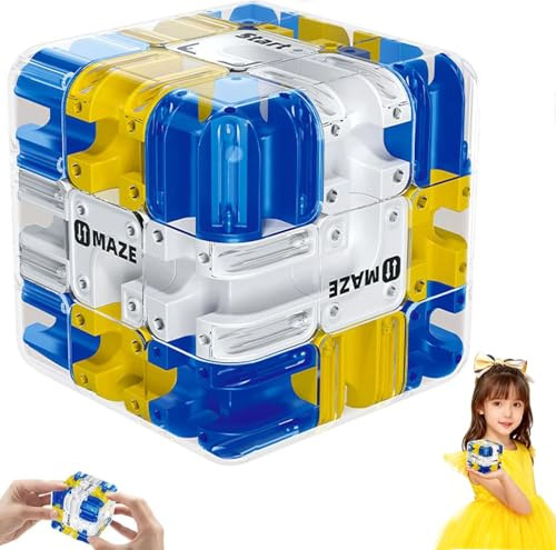 Large Labyrinth 3D Maze Cube,Sfida Logica Cubo Puzzles Labirinto, Sfida Labirinto 3x3 ，Labirinto 3D Palla, Migliora Il Riconoscimento Spaziale, Coltiva Pensiero Logico